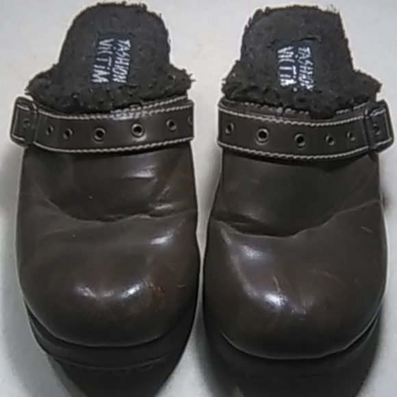 Fashion victim Brown cloge / mule shoes - Picture 2 of 13